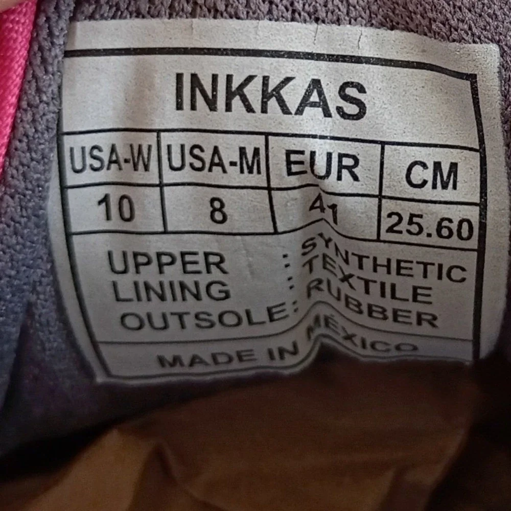 Inkkas Koala Jogger Sneakers Womens 10 Blue Suede Floral Animal Print Shoes